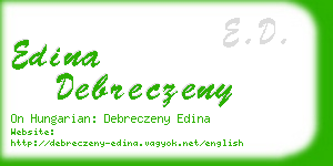 edina debreczeny business card